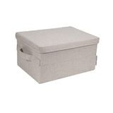 Bigso Box of Sweden Stoffen opbergbox beige - 35 x 26 x 19 cm
