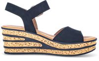 Gabor Dames Sandalette Blauw Leer Sleehak 38.5