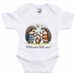 Bellatio Decorations Baby rompertje - welkom kleintje - baby egeltje - wit - kraam cadeau - babyshower - cadeau romper 68