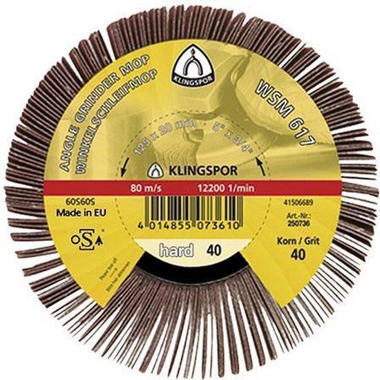 Klingspor Haakse slijpmop WSM 617 125x20mm K120