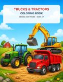Trucks & Tractors Coloring Book