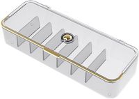 Merkloos / Sans marque Kivora B.V. Desktop-opbergdoos, multifunctioneel frame, sorteerdoos, clamshell-design, opbergdoos voor datakabel, transparant