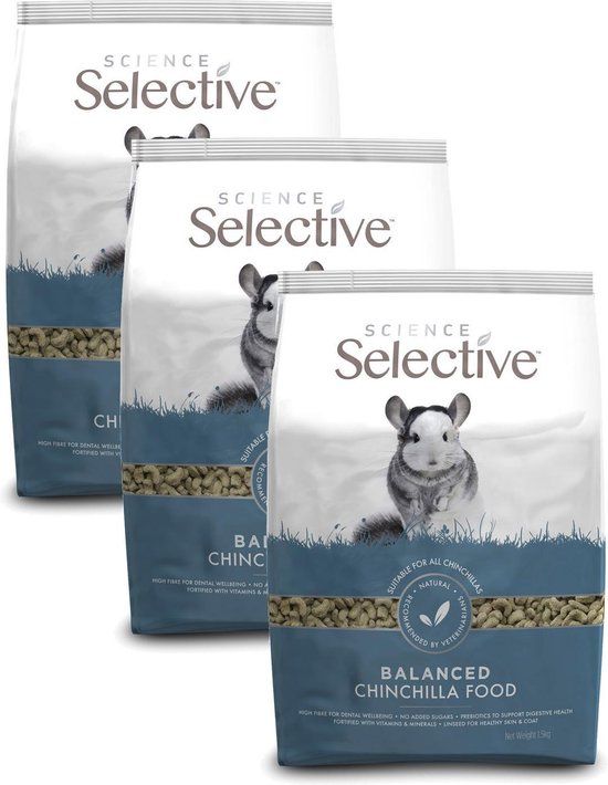 Supreme Science Selective Chinchilla - Chinchillavoer - 3 x 1.5 kg