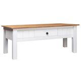 VidaXL Salontafel Panama Range 100x60x43,5 cm Massief Grenenhout Wit