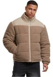 Urban Classics Fabric Mix Teddy Gewatteerd jack - 4XL - Paars