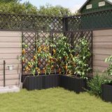 vidaXL Plantenbak 5 st zwart 120 x 120 x 142 cm pp