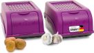 Novaliv Boîtes à légumes, Boîtes à pommes de terre, Boîtes de conservation (Violet, 2x 3,5 litres)