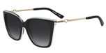 Love Moschino Moschino Love MOL094/S Zonnebril Vrouwen Vierkant Metaal Zwart Grijs