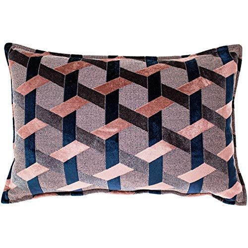 Paoletti Delano Kussenhoes, Blush/Navy, 40 x 60 cm