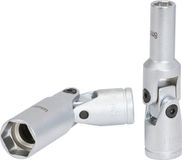 KS TOOLS 3/8" Glühkerzen-Gelenknüsse, kurz, 75mm, 10mm