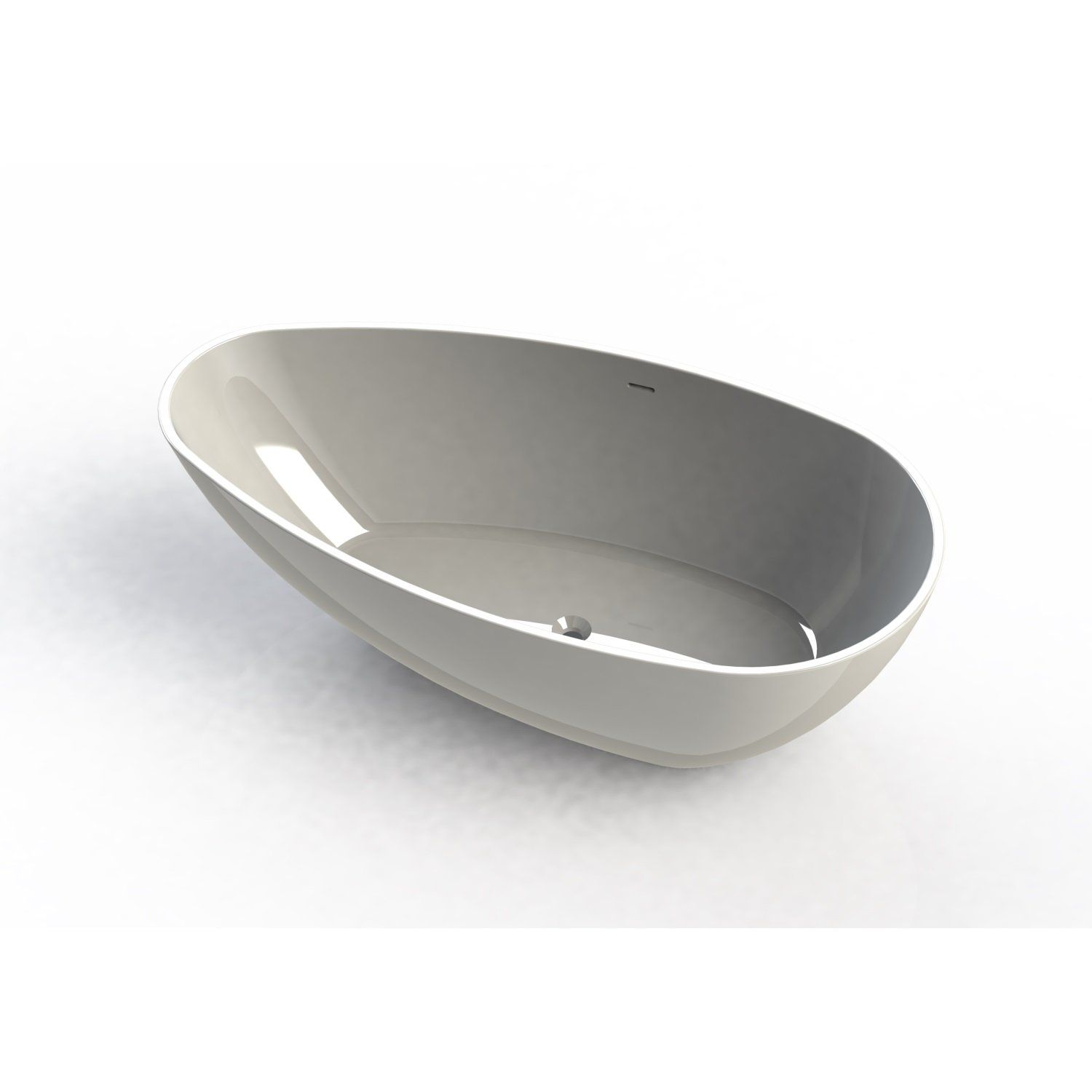 Salenzi Unica Vrijstaand Ligbad - 170x86x54 cm - Glans Wit