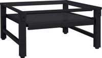 vidaXL Wasmachineverhoger Zwart Staal 62 x 60,5 x 32,5 cm