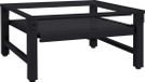 vidaXL Wasmachineverhoger Zwart Staal 62 x 60,5 x 32,5 cm