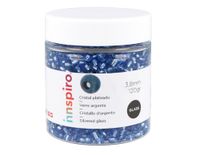 INNSPIRO Ronde glazen steen zilver blauw cyaan 3,8 mm 6/0 120 g