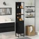 Maison Exclusive - Armoire de salle de bain aspect chêne noir 33 x 33 x 185,5 cm