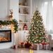 YITAHOME Kunstkerstboom, 228 cm, voorversierd met sneeuw en 550 ledverlichting, 82 dennenappels, 82 bessen, ca. 1398 takken, dennenboom met klapsysteem en metalen standaard, 228 x diameter 135 cm