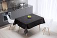 Bonamaison Tafelkleed, Anti-Mold, Sneldrogend, Waterdicht, 100% Polyester Tafellaken, rood Zwart, 140 x 140 Cm