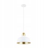 Zuma Line MENSA hanglamp wit met goud, 1-lichts E27