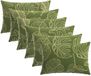vidaXL - Kussensloop - 6 stuks - HEERLEN - Blad - Design - 50 x 80 cm - Polyester