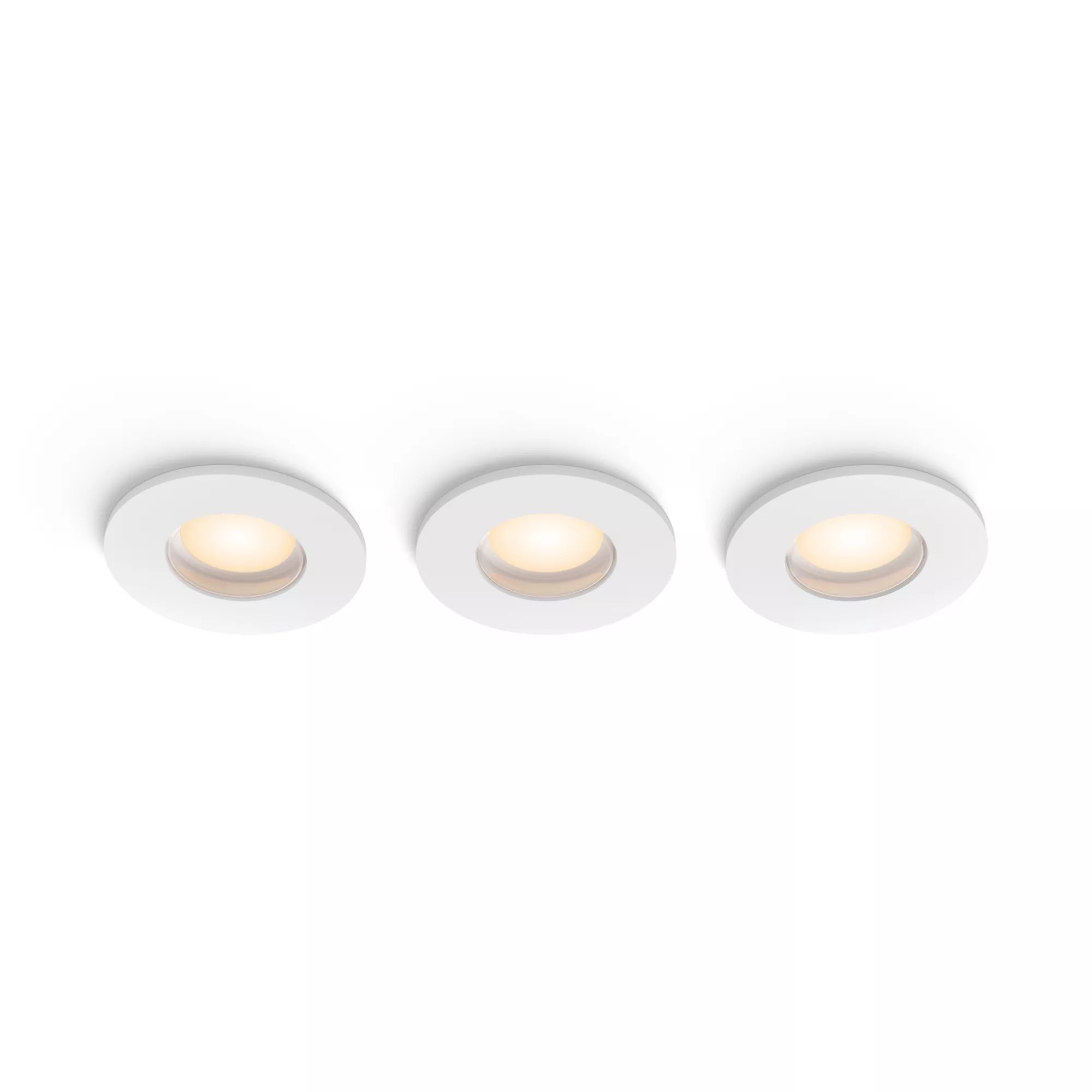 Philips Hue Adore Badkamer Inbouwspot - 3-Pack - Warm tot Koel Wit Licht - Wit