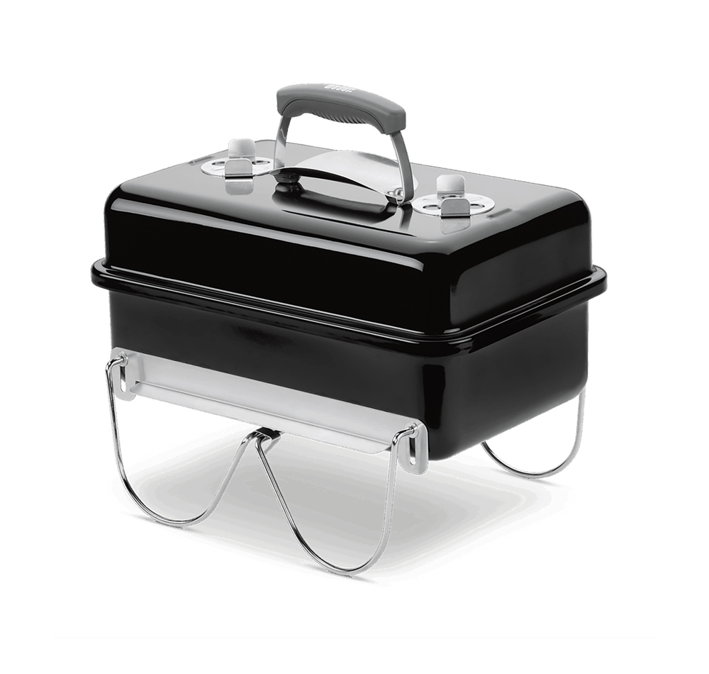 Weber Go-anywhere houtskool barbecue / zwart / aluminium, porselein / rechthoekig
