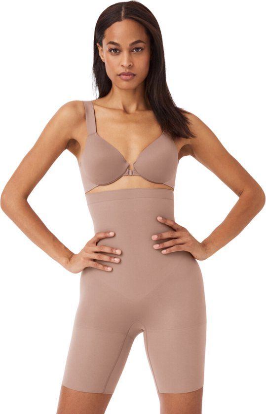SPANX Everyday Seamless Shaping High-Waisted Short - Dark Nude - Size M