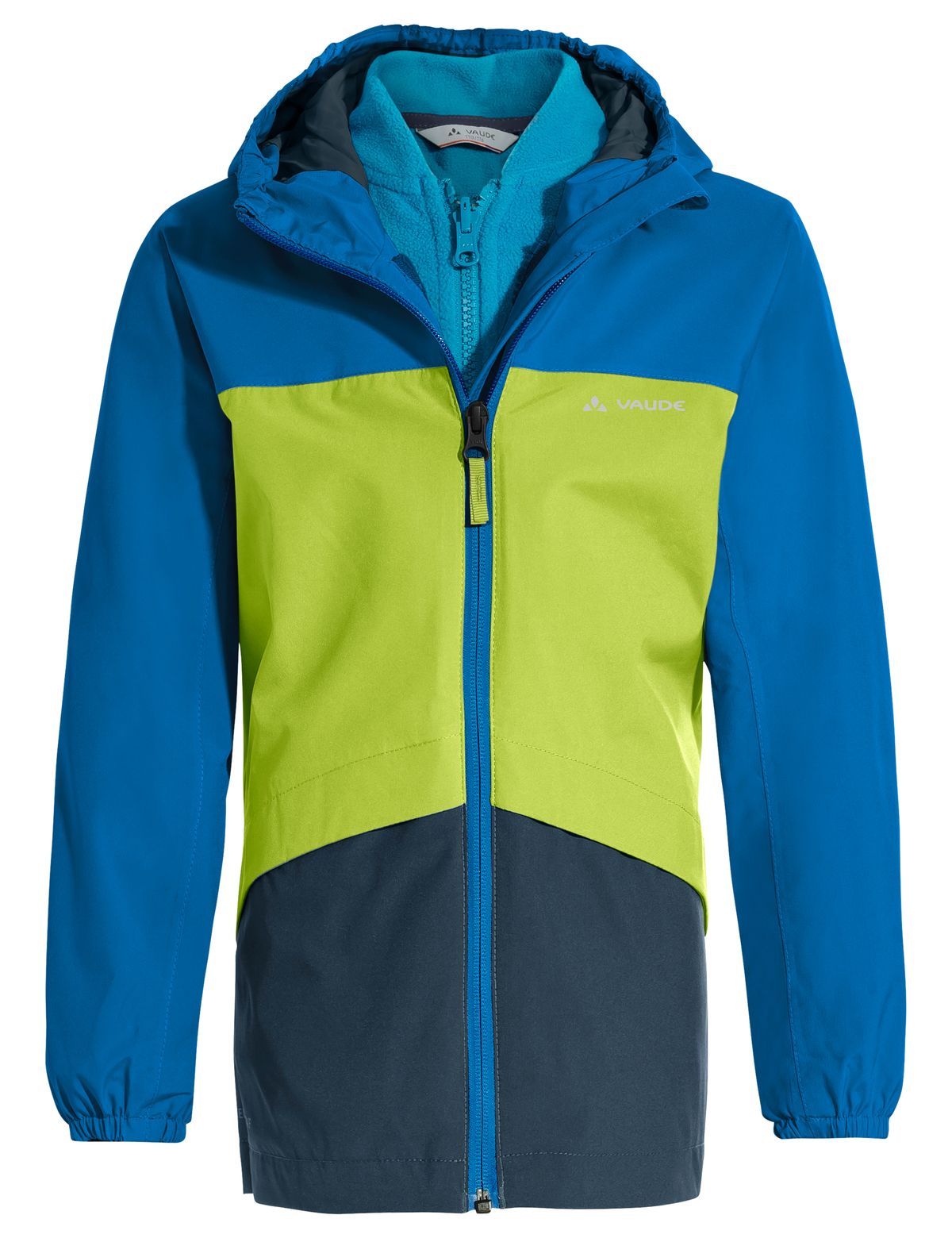 VAUDE Escape 3in1 Jacket Kids - Blue/Green 110/116 - 2023