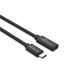 MediaRange USB Type-C Verlengkabel, stekker naar bus, USB 3.2 Gen 1x1 5 Gbps, Ondersteunt USB-C Power Delivery 60 W max., 2,0 m, zwart