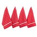 DII Katoenen badstof vensterpane theedoeken, 16 x 26 set van 4, machinewasbaar en ultra absorberende keuken bar handdoeken-rood geruit