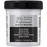 Winsor & Newton Professionele acrylverf White Gesso, hoge dekking, kunstenaarskwaliteit, lichtecht - 225ml Pot, Witte Gesso