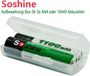 Soshine boîte de rangement pour 2x AAA ou 10440 batteries rechargeables