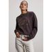 Pink Noir katoenen sweater met print - donkerbruin