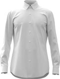 Hugo Boss BOSS Hank-s slim fit overhemd - structuur - wit - Strijkvriendelijk - Boordmaat: 39