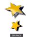 Calvin Klein Lot de 2 épingles à revers design double étoile acier inoxydable pins-up broches émail KJJNDH200100 Jaune/Bleu marine/Argent