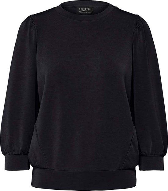 SELECTED FEMME SLFTENNY Women's Sweat Top - Black - XL