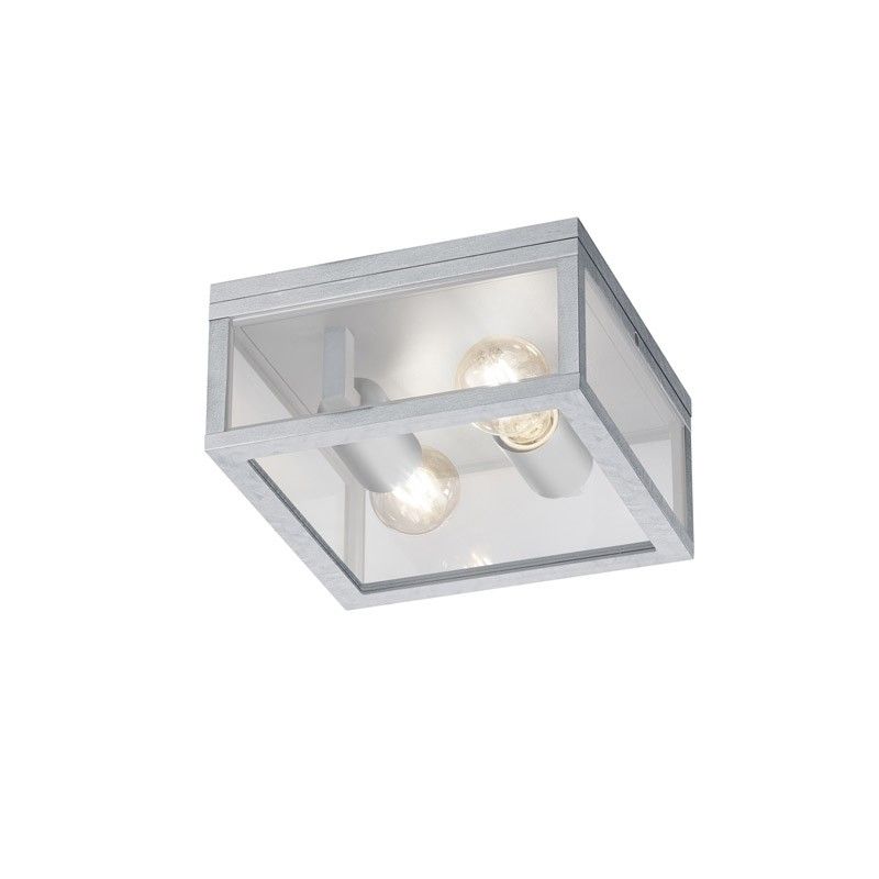 Trio Plafondlamp Garonne Zink 601860286 - Grijs - Aluminium - 2019
