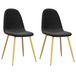 VidaXL Eetkamerstoelen 2 stuks fluweel zwart