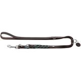 HUNTER Verstelbare hondenlijn SOLID EDUCATION CORD, donkerbruin/turquoise, 20/200