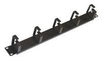 L-Link LKORG1UN Kabelbeheerpaneel 1U Zwart Staal 19"