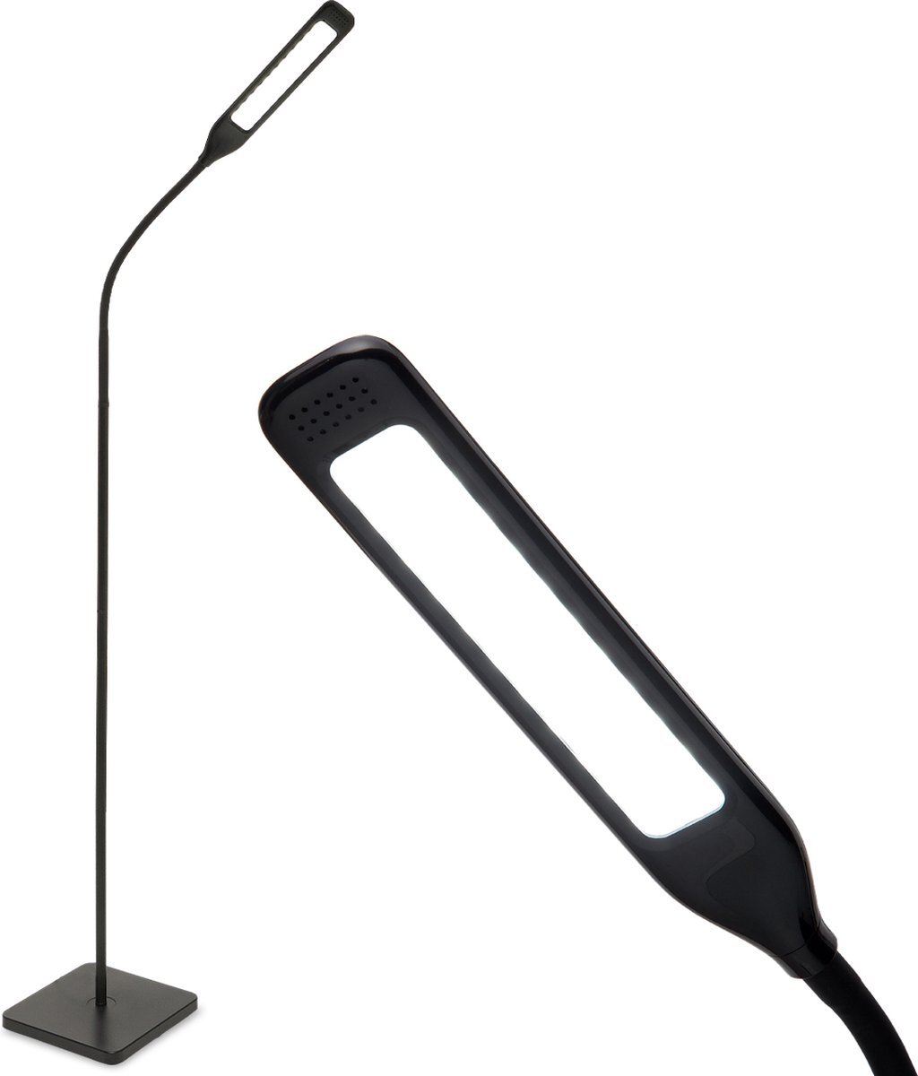 Auronic Staande Lamp - Vloerlamp Woonkamer - LED - Dimbaar - voor Binnen - Zwart