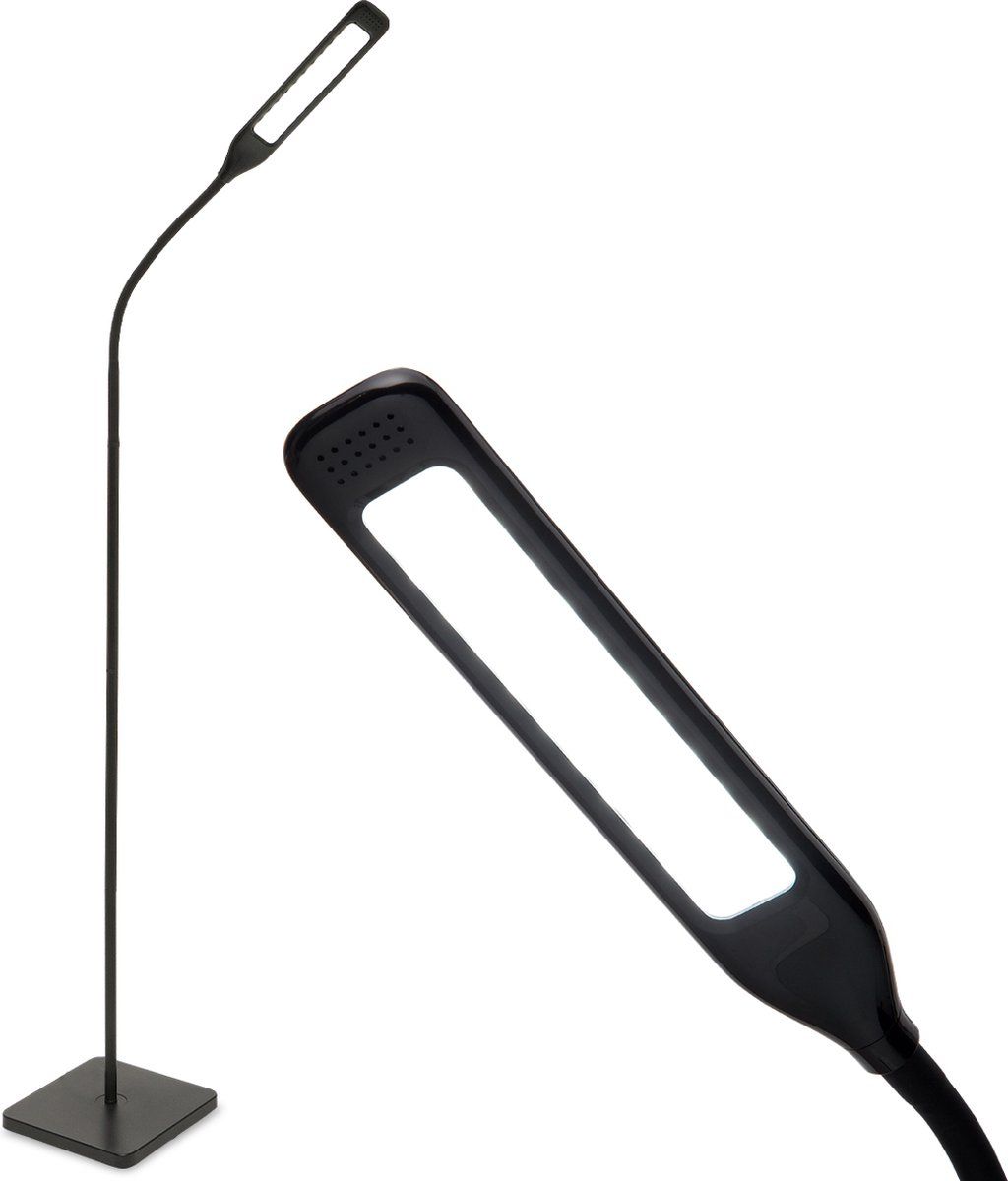Auronic Staande Lamp - Vloerlamp Woonkamer - LED - Dimbaar - Zwart