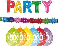 Haza - 50 jaar geworden - verjaardag - feest versiering pakket - 3-delig