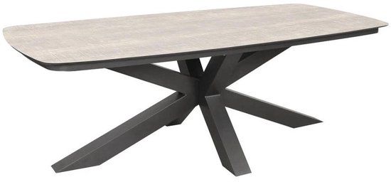 SenS-Line Donna Oval Ceramic Garden Table - Anthracite - 220x100cm - 6 Persons
