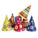 Amscan Feesthoedjes - 150 stuks - multicolor - multiprint - kinderfeestje - karton