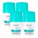 Vichy Anti-Transpirant Déodorant 48H Anti-Transpirant Roll-On, Pack de 4 x 50 ml