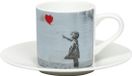 Könitz tasse à expresso Fille au ballon - Banksy avec soucoupe, tasse, porcelaine, coloré, 95 ml