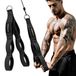 Corde à triceps - Corde à triceps - Fixation par câble - 61 cm - 3 poignées - Noir