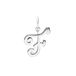 Lucardi Dames Stainless steel bedel letter - Hanger - Staal - Zilverkleurig