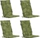 vidaXL Ensemble de 4 coussins de dossier haut GEMERT 100% Polyester Motif Feuille