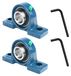 Solidchoice - Jeu de 2 roulements à semelle UCP 204 20 mm